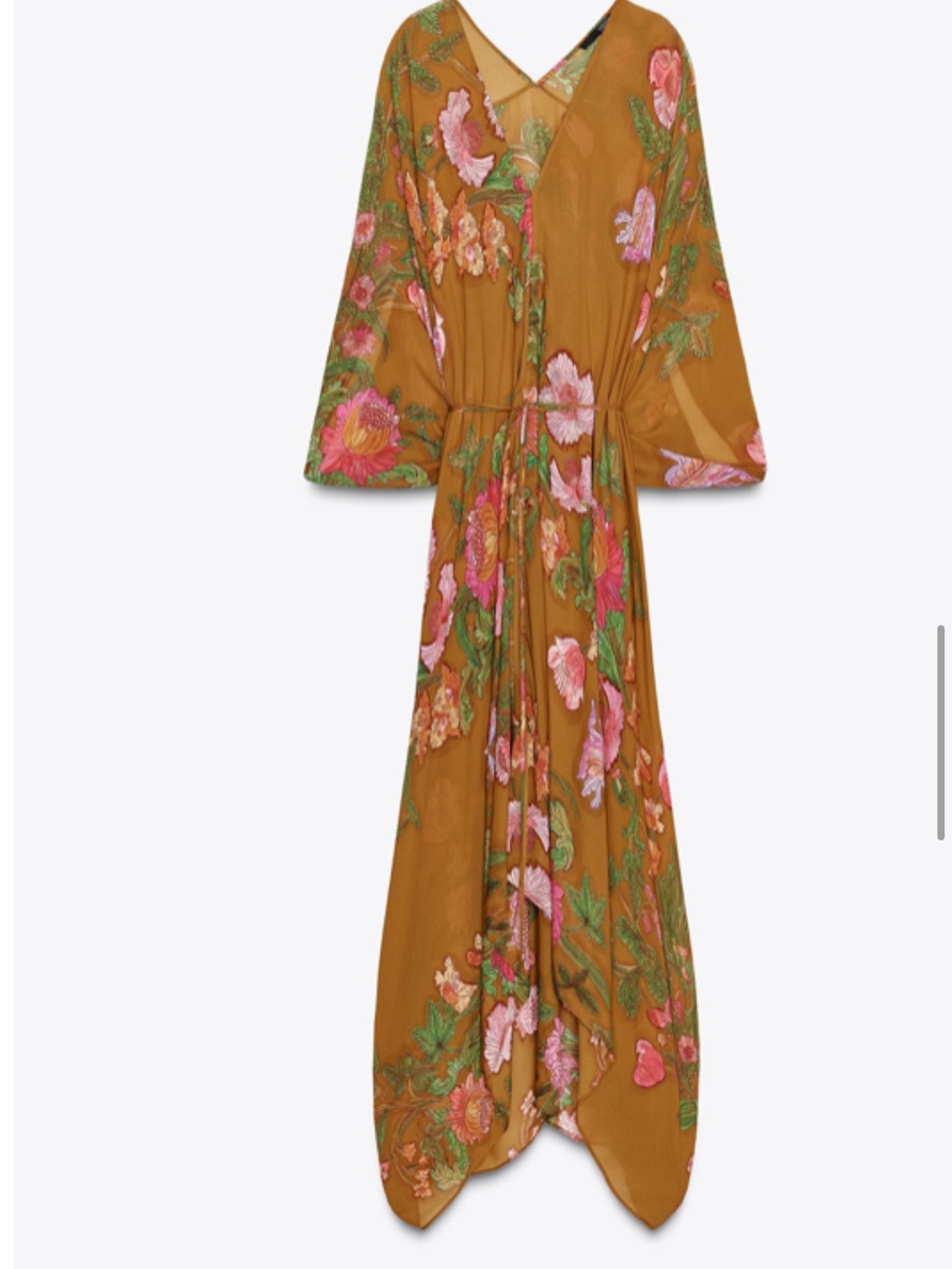 ZW Zara Oversized Floral Boho Kaftan Dress NWOT - Picture 3 of 9